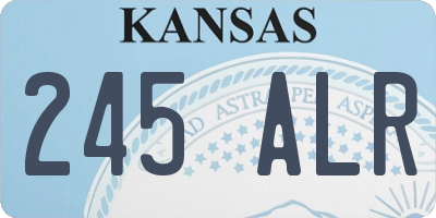 KS license plate 245ALR