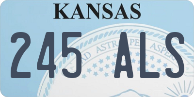 KS license plate 245ALS