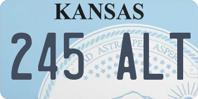 KS license plate 245ALT