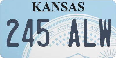 KS license plate 245ALW