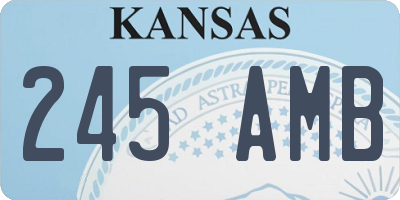 KS license plate 245AMB