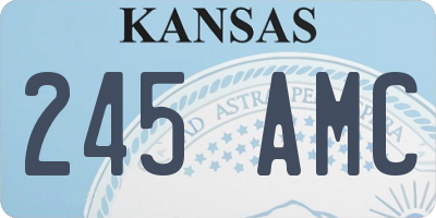 KS license plate 245AMC