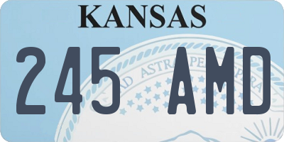 KS license plate 245AMD