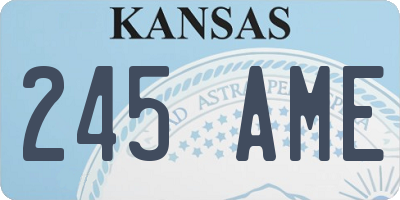 KS license plate 245AME