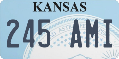 KS license plate 245AMI