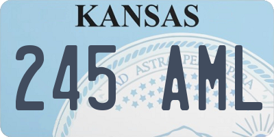 KS license plate 245AML