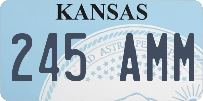 KS license plate 245AMM