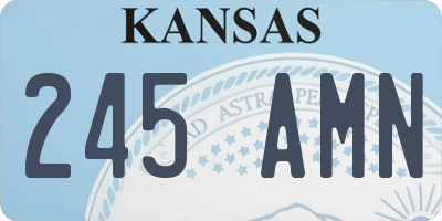 KS license plate 245AMN