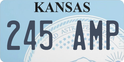 KS license plate 245AMP