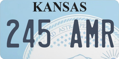 KS license plate 245AMR