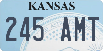 KS license plate 245AMT