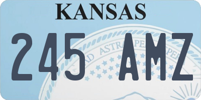 KS license plate 245AMZ