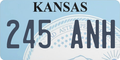 KS license plate 245ANH