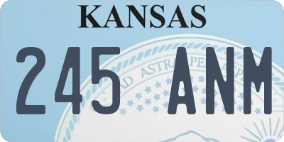 KS license plate 245ANM