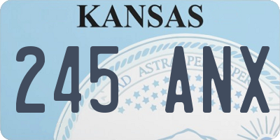 KS license plate 245ANX