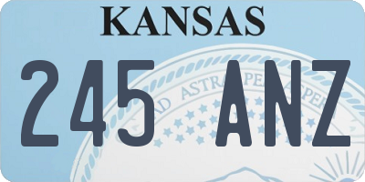 KS license plate 245ANZ