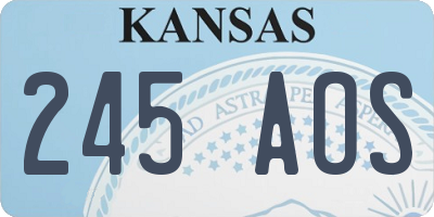 KS license plate 245AOS