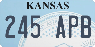 KS license plate 245APB