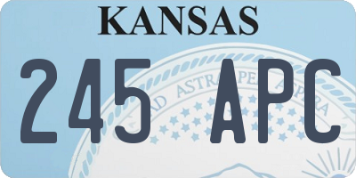 KS license plate 245APC