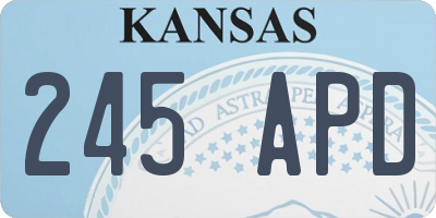 KS license plate 245APD