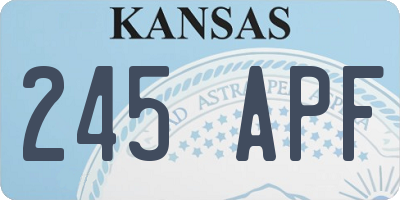 KS license plate 245APF