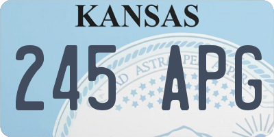 KS license plate 245APG