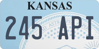KS license plate 245API