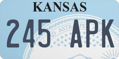 KS license plate 245APK