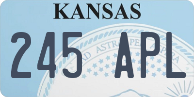 KS license plate 245APL