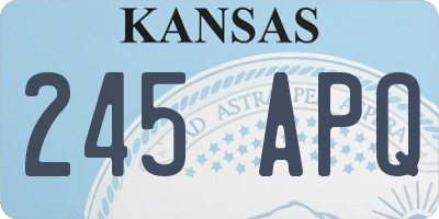 KS license plate 245APQ