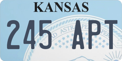 KS license plate 245APT