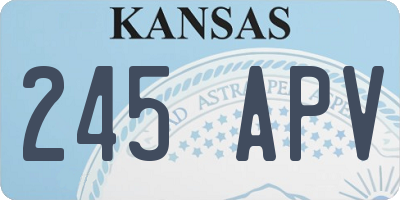 KS license plate 245APV