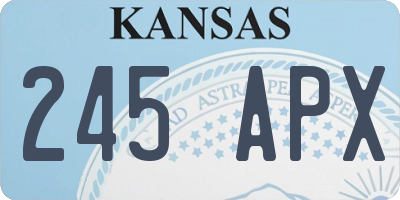 KS license plate 245APX