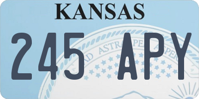 KS license plate 245APY