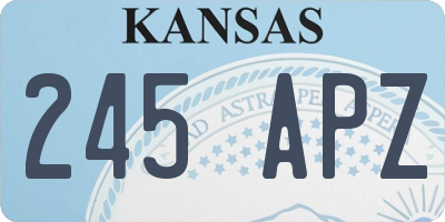 KS license plate 245APZ