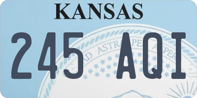 KS license plate 245AQI