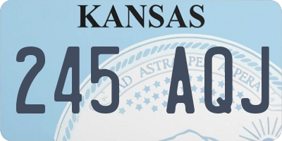 KS license plate 245AQJ