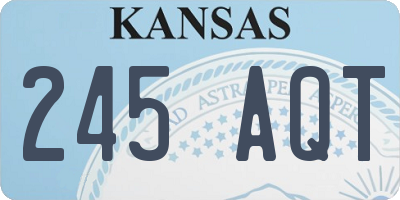 KS license plate 245AQT
