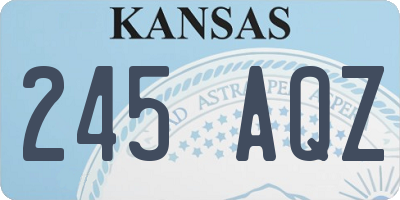 KS license plate 245AQZ