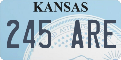 KS license plate 245ARE
