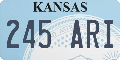 KS license plate 245ARI