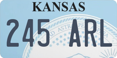 KS license plate 245ARL