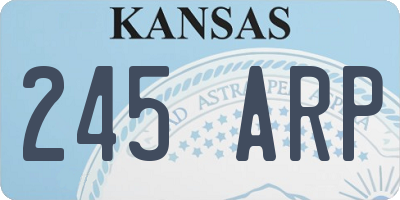 KS license plate 245ARP