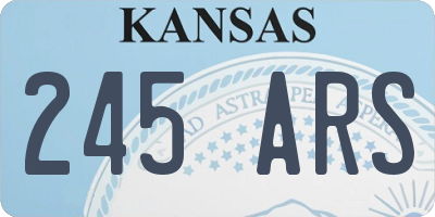 KS license plate 245ARS