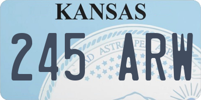 KS license plate 245ARW