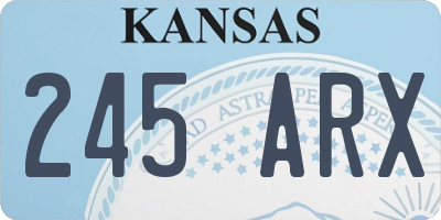 KS license plate 245ARX