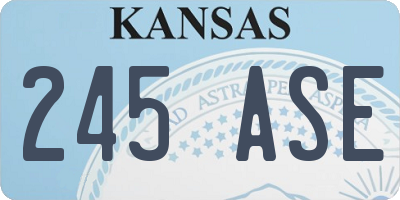 KS license plate 245ASE