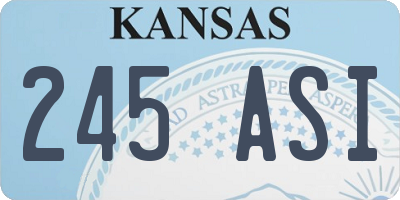 KS license plate 245ASI