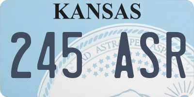 KS license plate 245ASR