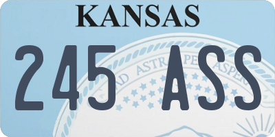 KS license plate 245ASS